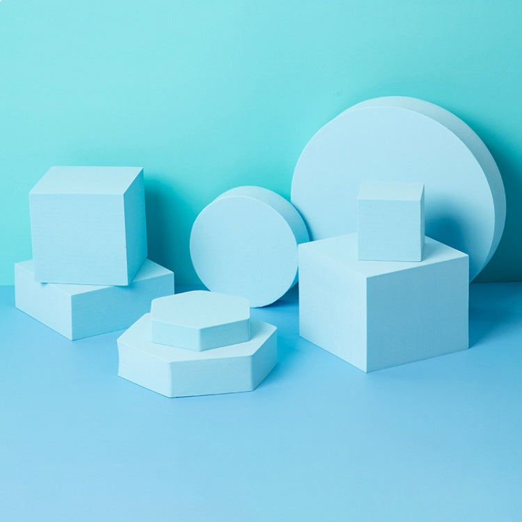 8 in 1 Different Sizes Geometric Cube Solid Color Photography Photo Background Table Shooting Foam Props(Light Blue) - free shipping - PMc TechLife - Order now!