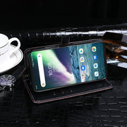 For UMIDIGI Bison GT idewei Crocodile Texture Horizontal Flip Leather Case with Holder & Card Slots & Wallet(Black)