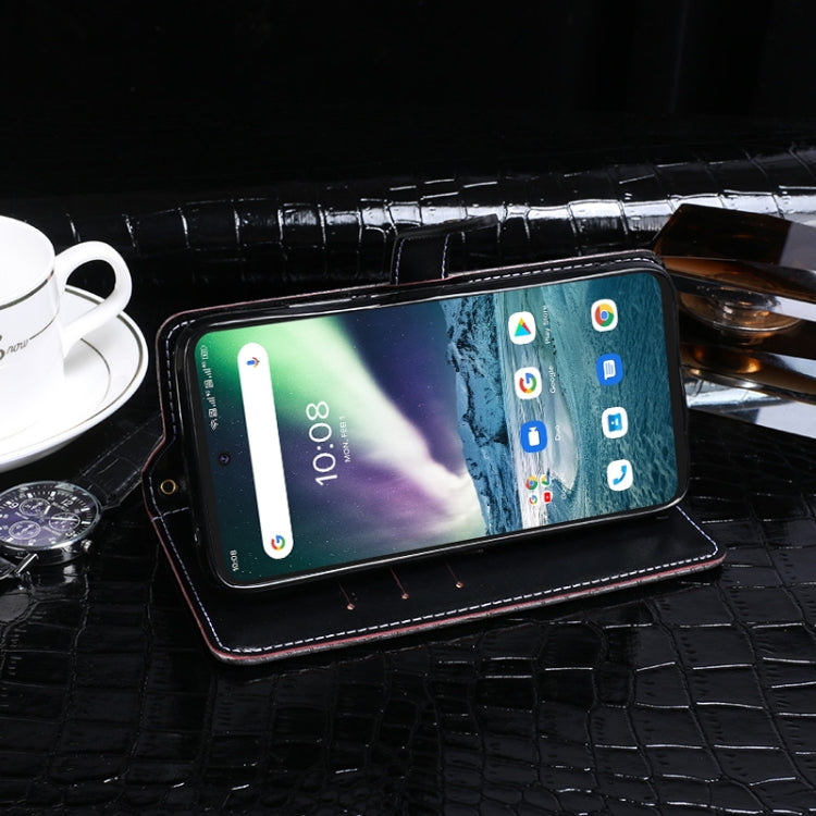 For UMIDIGI Bison GT idewei Crocodile Texture Horizontal Flip Leather Case with Holder & Card Slots & Wallet(Dark Blue)