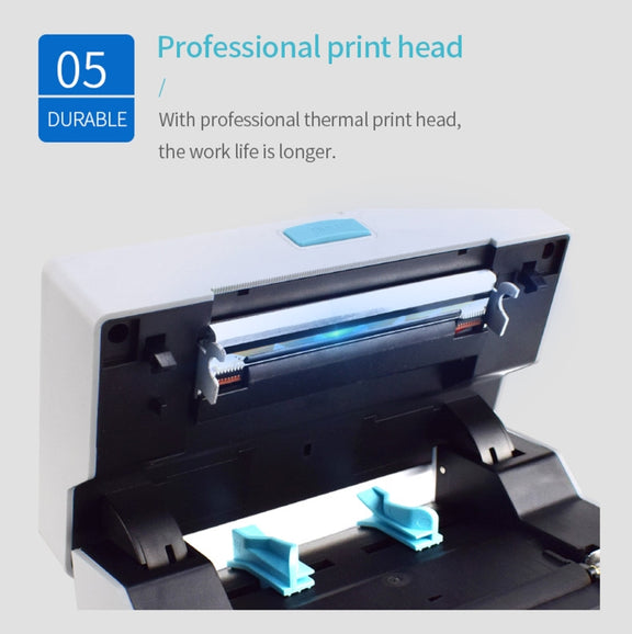 POS-9220 100x150mm Thermal Express Bill Self-adhesive Label Printer, USB with Holder Version, US Plug