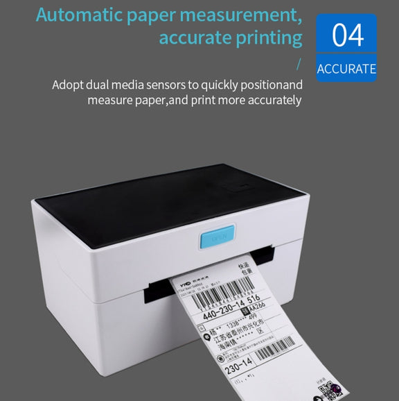 POS-9220 100x150mm Thermal Express Bill Self-adhesive Label Printer, USB with Holder Version, UK Plug