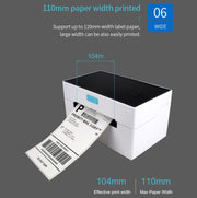 POS-9220 100x150mm Thermal Express Bill Self-adhesive Label Printer, USB + Bluetooth with Holder Version, US Plug