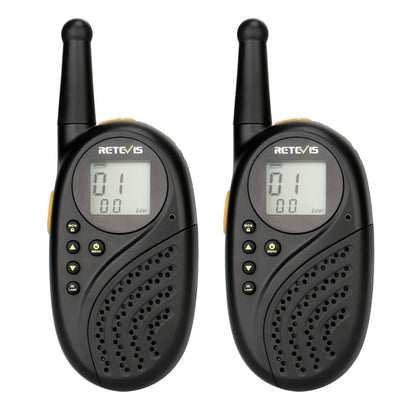 1 Pair RETEVIS RT-35 0.5W US Frequency 462.550-467.7125MHz 22CHS Children Handheld Walkie Talkie(Black) - free shipping - PMC Jewellery - Order now!