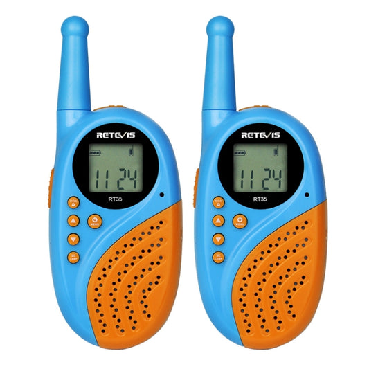 1 Pair RETEVIS RT-35 0.5W EU Frequency 446MHz 8CHS Children Handheld Walkie Talkie(Blue) - free shipping - PMC Jewellery - Order now!