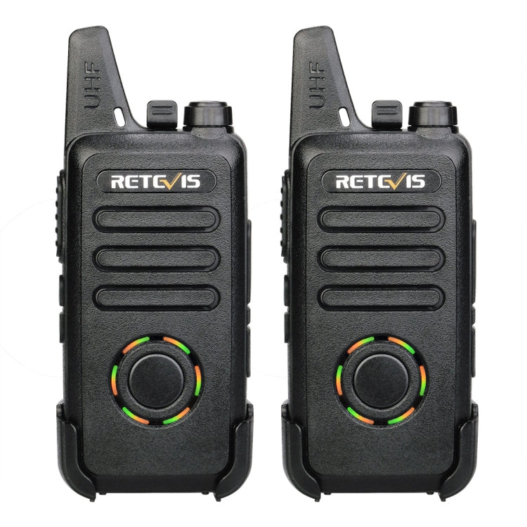 1 Pair RETEVIS RT22S US Frequency 22CHS FRS License-free Two Way Radio Handheld Walkie Talkie, US Plug(Black) - free shipping - PMC Jewellery - Order now!