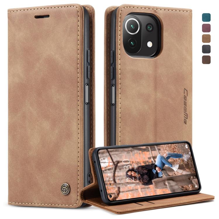 For Xiaomi Mi 11 Lite CaseMe 013 Multifunctional Horizontal Flip Leather Case, with Card Slot & Holder & Wallet(Brown) - free shipping - PMC Jewellery - Order now!