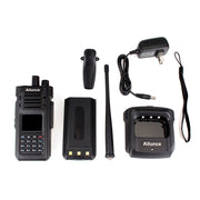 RETEVIS HD1 136-174&400-480MHz&76-107.95MHz 3000CHS Dual Band DMR Digital Water-resistant Two Way Radio Handheld Walkie Talkie, US Plug(Black)