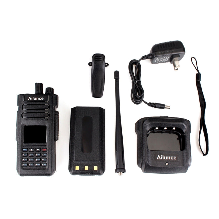 RETEVIS HD1 136-174&400-480MHz&76-107.95MHz 3000CHS Dual Band DMR Digital Water-resistant Two Way Radio Handheld Walkie Talkie, US Plug(Black)