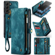 ForFor Samsung Galaxy S21 FE CaseMe 008 Detachable Multifunctional Flip Leather Phone Case(Blue) - free shipping - PMC Jewellery - Order now!