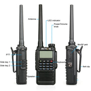 RETEVIS RT87 136-174MHz + 400-480MHz 128CHS Water-resistant Dual Band DTMF Two Way Radio Handheld Walkie Talkie, EU Plug