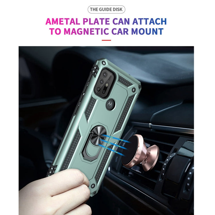 For Motorola Moto G10 / G30 Shockproof TPU + PC Protective Case with 360 Degree Rotating Holder(Green) - Motorola Cases by PMC TechLife | Online Shopping South Africa | PMC TechLife | Buy Now Pay Later Mobicred