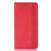 For OPPO Realme 8 4G / Realme 8 Pro 4G Magnetic Buckle Retro Crazy Horse Texture Horizontal Flip Leather Case with Holder & Card Slots & Photo Frame(Red)