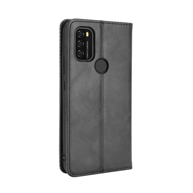 For Blackview A70 (2021) Magnetic Buckle Retro Crazy Horse Texture Horizontal Flip Leather Case with Holder & Card Slots & Photo Frame(Black) - More Brand by PMC TechLife | Online Shopping South Africa | PMC TechLife
