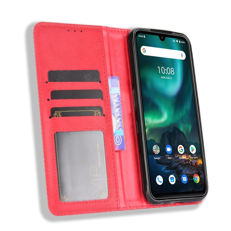 For UMIDIGI Bison GT Magnetic Buckle Retro Crazy Horse Texture Horizontal Flip Leather Case with Holder & Card Slots & Photo Frame(Red) - More Brand by PMC TechLife | Online Shopping South Africa | PMC TechLife