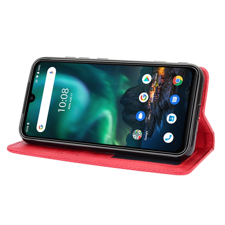 For UMIDIGI Bison GT Magnetic Buckle Retro Crazy Horse Texture Horizontal Flip Leather Case with Holder & Card Slots & Photo Frame(Red) - More Brand by PMC TechLife | Online Shopping South Africa | PMC TechLife