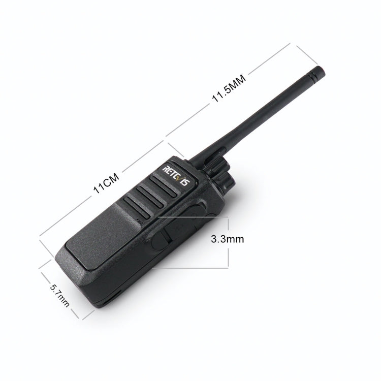 1 Pair RETEVIS RT17 2W 16CHS FRS Two Way Radio Handheld Walkie Talkie, US Plug(Black) - free shipping - PMC Jewellery - Order now!