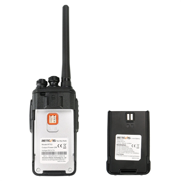 RETEVIS RT53 2W 400-470MHz 1024CHS DMR Digital Two Way Radio Handheld Walkie Talkie(Black) - free shipping - PMC Jewellery - Order now!
