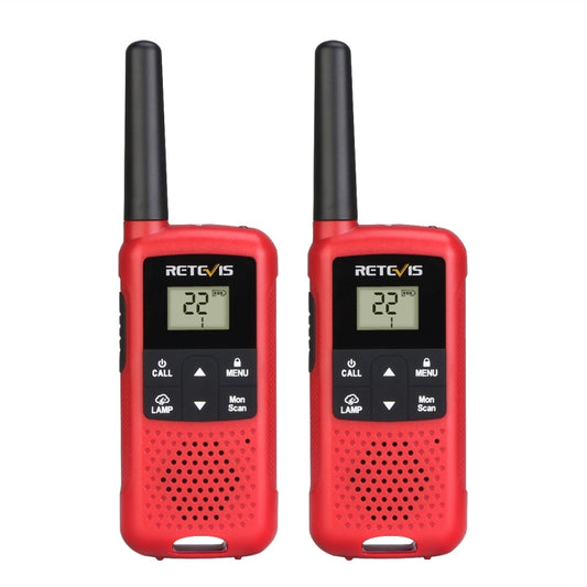 1 Pair RETEVIS RT49B 0.5W US Frequency 462.5500-467.7125MHz 22CHS FRS Two Way Radio Handheld Walkie Talkie, US Plug(Red) - free shipping - PMC Jewellery - Order now!