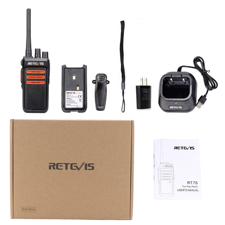 RETEVIS RT76 5W 30CHS GMRS Two Way Radio Handheld Walkie Talkie, US Plug(Black) - free shipping - PMC Jewellery - Order now!