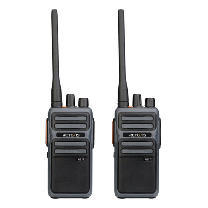 1 Pair RETEVIS RB617 PMR446 16CHS License-free Two Way Radio Handheld Walkie Talkie, EU Plug(Black) - free shipping - PMC Jewellery - Order now!
