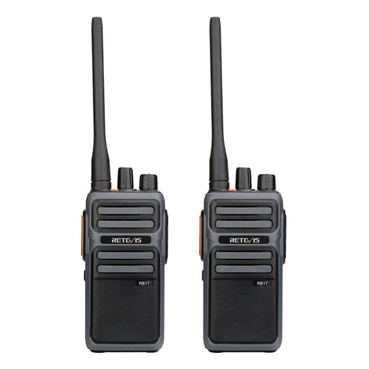 1 Pair RETEVIS RB617 PMR446 16CHS License-free Two Way Radio Handheld Walkie Talkie, EU Plug(Black) - free shipping - PMC Jewellery - Order now!