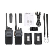 1 Pair RETEVIS RB617 PMR446 16CHS License-free Two Way Radio Handheld Walkie Talkie, EU Plug(Black)