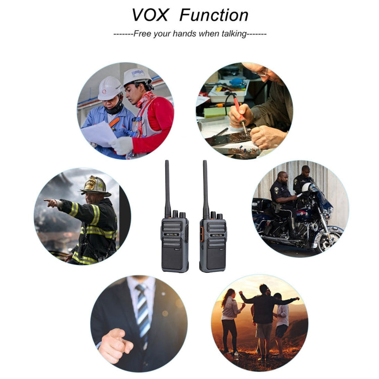1 Pair RETEVIS RB617 PMR446 16CHS License-free Two Way Radio Handheld Walkie Talkie, EU Plug(Black) - free shipping - PMC Jewellery - Order now!
