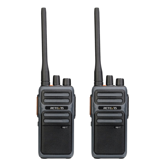 1 Pair RETEVIS RB617 PMR446 16CHS License-free Two Way Radio Handheld Walkie Talkie, EU Plug(Black)