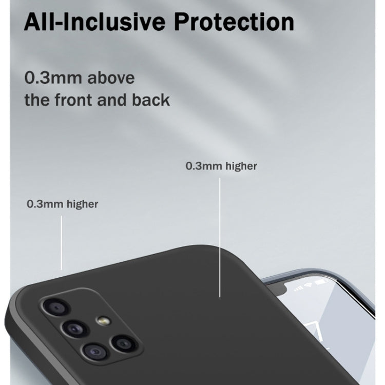 For Samsung Galaxy M51 Solid Color Imitation Liquid Silicone Straight Edge Dropproof Full Coverage Protective Case(White) - Galaxy Phone Cases by PMC TechLife | Online Shopping South Africa | PMC TechLife | Buy Now Pay Later Mobicred