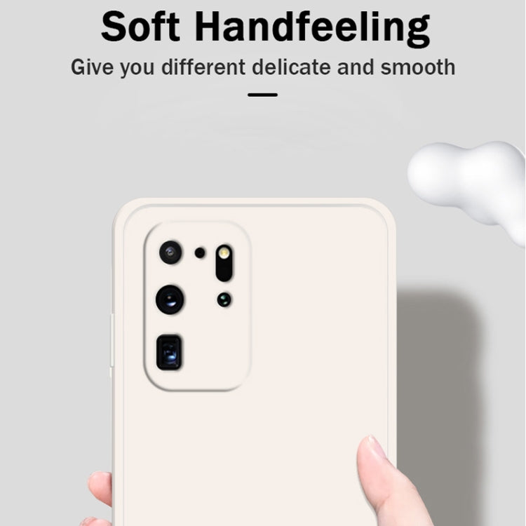 For Samsung Galaxy S20 Ultra Solid Color Imitation Liquid Silicone Straight Edge Dropproof Full Coverage Protective Case(Matcha Green) - Galaxy Phone Cases by PMC TechLife | Online Shopping South Africa | PMC TechLife