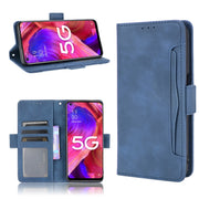 For OPPO A54 5G / A74 5G / A93 5G Skin Feel Calf Pattern Horizontal Flip Leather Case with Holder & Card Slots & Photo Frame(Blue)