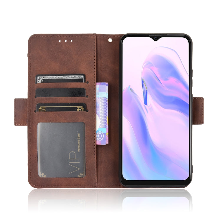 For Blackview A70 (2021) Skin Feel Calf Pattern Horizontal Flip Leather Case with Holder & Card Slots & Photo Frame(Brown)