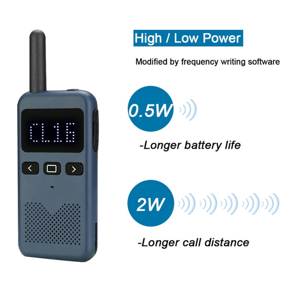 RETEVIS RB19 462.5500-467.7125MHz 22CHS FRS License-free Two Way Radio Handheld Walkie Talkie, US Plug(Navy Blue)