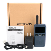 RETEVIS RB19 462.5500-467.7125MHz 22CHS FRS License-free Two Way Radio Handheld Walkie Talkie, US Plug(Navy Blue)