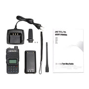 RETEVIS RT85 EU Frequency 136.000-174.000MHz+400.000-470.000MHz 200CHS Dual Band Digital Two Way Radio Handheld Walkie Talkie(Black)