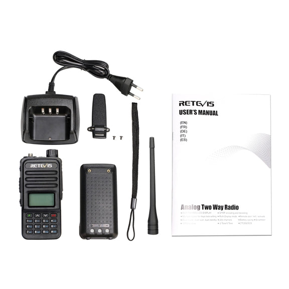 RETEVIS RT85 EU Frequency 136.000-174.000MHz+400.000-470.000MHz 200CHS Dual Band Digital Two Way Radio Handheld Walkie Talkie(Black)
