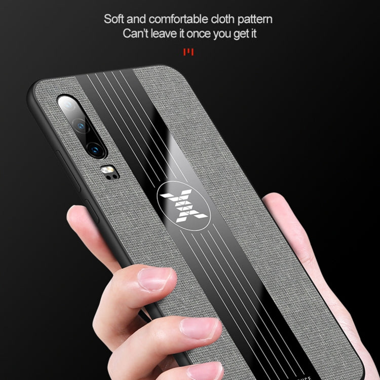 For Huawei P30 XINLI Stitching Cloth Textue Shockproof TPU Protective Case(Black) - Huawei Cases by XINLI | Online Shopping South Africa | PMC TechLife | Buy Now Pay Later Mobicred