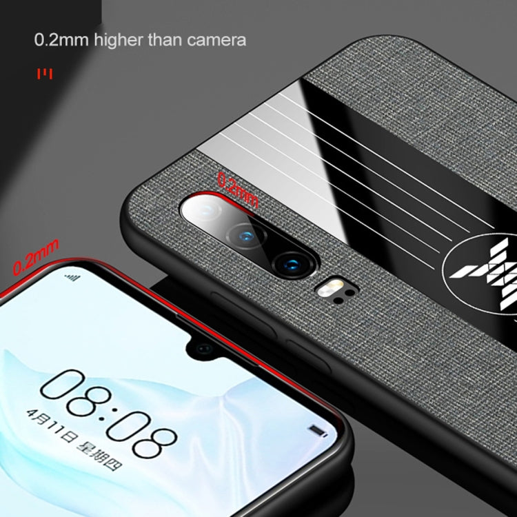 For Huawei P30 XINLI Stitching Cloth Textue Shockproof TPU Protective Case(Black) - Huawei Cases by XINLI | Online Shopping South Africa | PMC TechLife | Buy Now Pay Later Mobicred