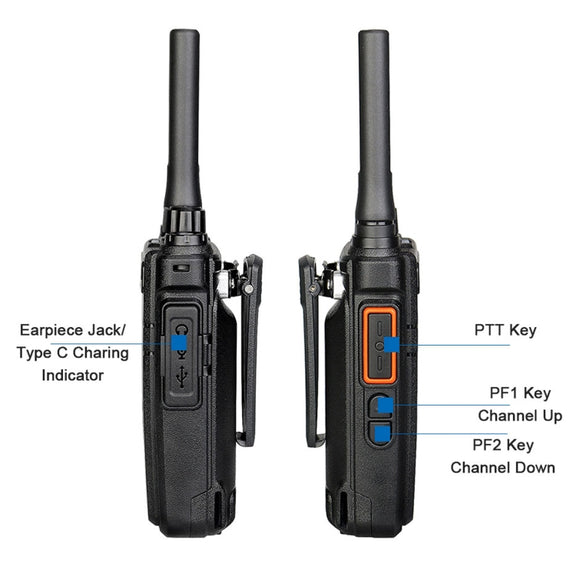 RETEVIS RB37 US Frequency 462.5625-467.7125MHz 22CHS FRS License-free Two Way Radio Handheld Bluetooth Walkie Talkie(Black)