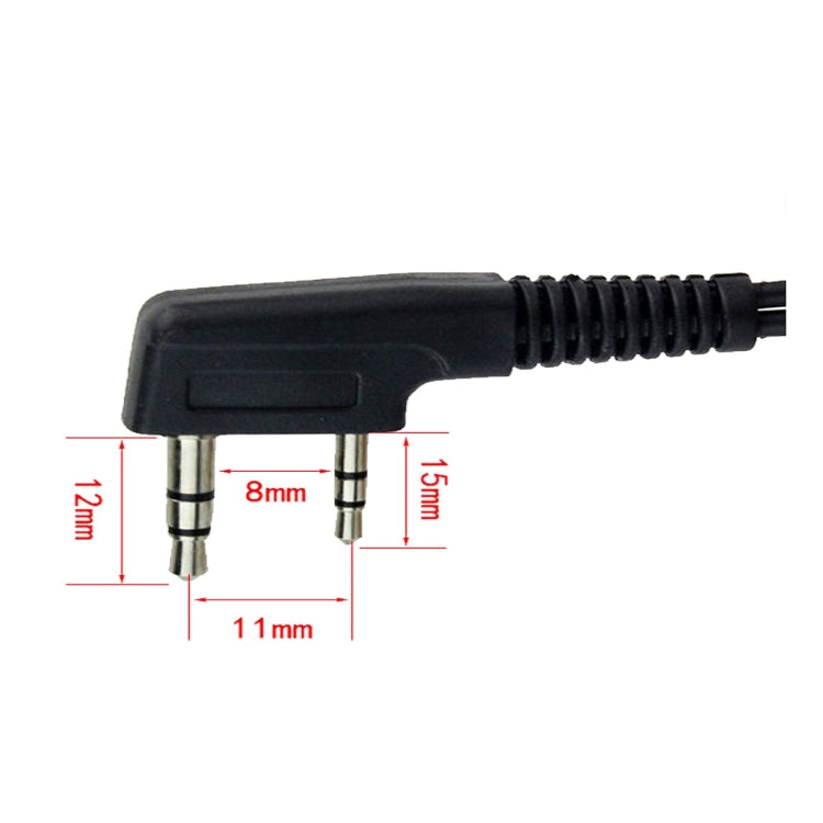 RETEVIS TK 2 Pin Long Clip Air Guide Covert Acoustic Tube Earpiece Speaker Microphone for H-777 / RT-5R / RT-5RV / RT-B6 - Microphones & Headsets by RETEVIS | Online Shopping South Africa | PMC TechLife | Buy Now Pay Later Mobicred