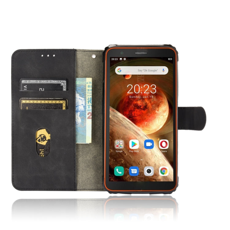 For Blackview BV6600 Solid Color Skin Feel Magnetic Buckle Horizontal Flip Calf Texture PU Leather Case with Holder & Card Slots & Wallet(Black) - More Brand by PMC TechLife | Online Shopping South Africa | PMC TechLife | Buy Now Pay Later Mobicred