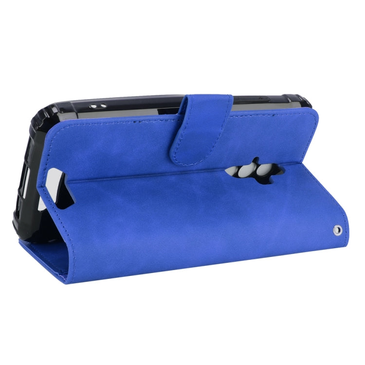 For Blackview BV6600 Solid Color Skin Feel Magnetic Buckle Horizontal Flip Calf Texture PU Leather Case with Holder & Card Slots & Wallet(Blue) - More Brand by PMC TechLife | Online Shopping South Africa | PMC TechLife | Buy Now Pay Later Mobicred