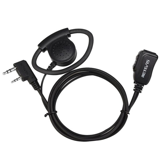 RETEVIS EEK012 Adjustable Contour High Volume K-head Double-needle D-type Ear Hook for H-777/RT-5R/RT1/RT2/RT5 /888s/UV5R