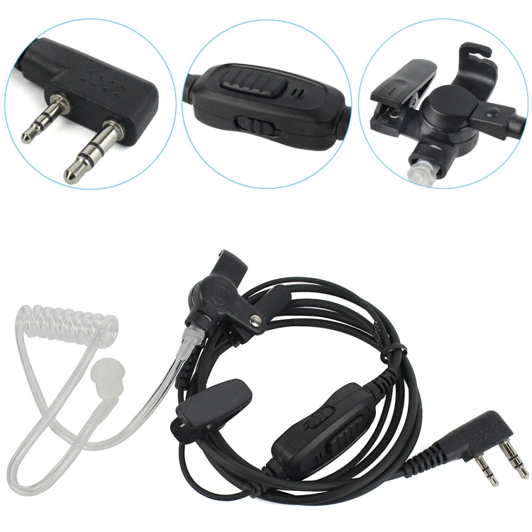 RETEVIS R-112 PTT / VOX Covert Acoustic Tube Earphone Microphone for H-777/RT-5R/RT1/RT2/RT5