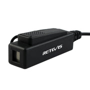 RETEVIS R-1M21 Two-wire Large PTT Acoustic Tube Earphone Microphone for Motorola XPR6000/XPR6550/DP4800/DP4801
