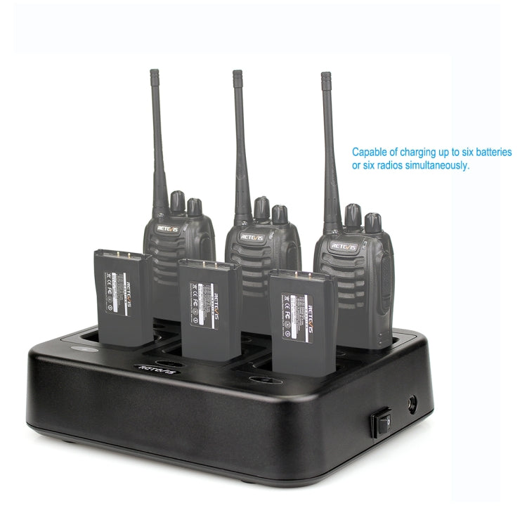 RETEVIS RTC777 Six-Way Walkie Talkie Charger for Retevis H777, EU Plug - free shipping - PMC Jewellery - Order now!