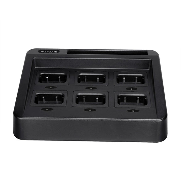 RETEVIS RTC48 Multi-function Interchangeable Slots Six-Way Walkie Talkie Charger for Retevis RT48/RT648