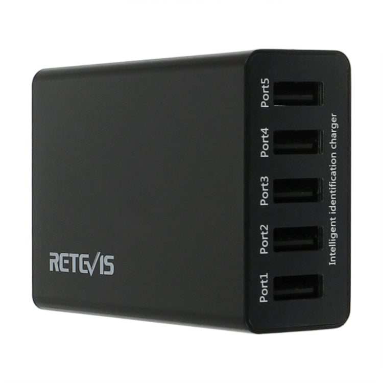 RETEVIS RTC501 40W / 8A 5 Ports USB Multi-function Charger Desktop Charging Station for H-777/RT27/RT7/RT22/H-777S