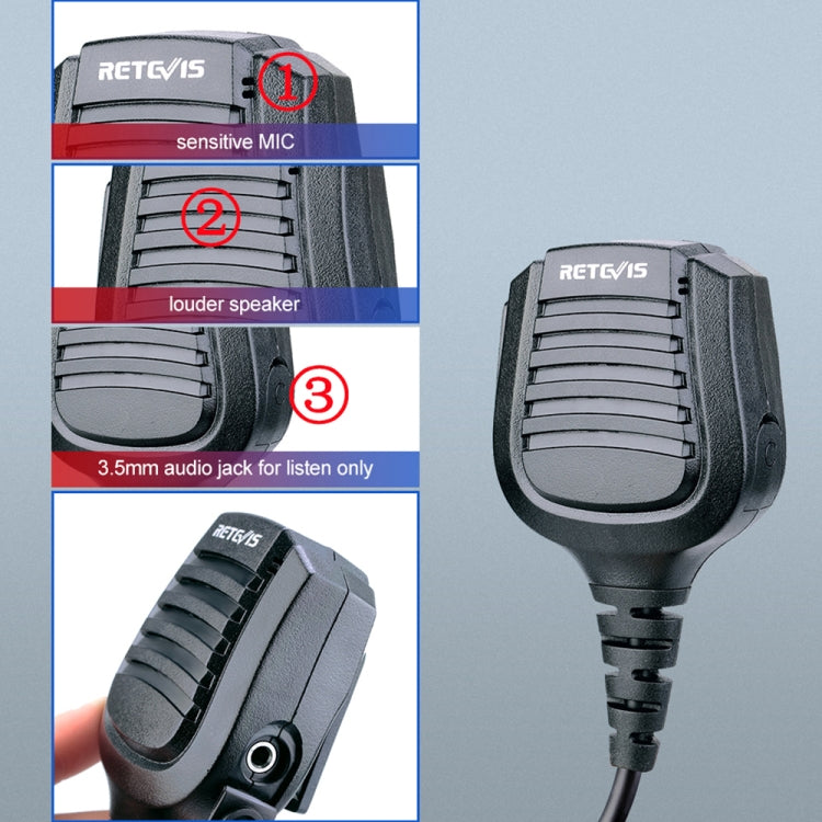RETEVIS HM004 IPX5 Waterproof 2 Pin Motorcycle Speaker Microphone for Motorola GP68/GP88/GP300/ GP2000/CT150 - free shipping - PMC Jewellery - Order now!