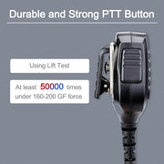 RETEVIS HM004 IPX5 Water-resistant 2 Pin Motorcycle Speaker Microphone for Motorola GP68/GP88/GP300/ GP2000/CT150